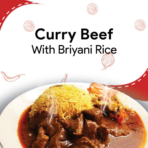 Curry Beef with Briyani Rice